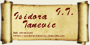 Isidora Tanević vizit kartica